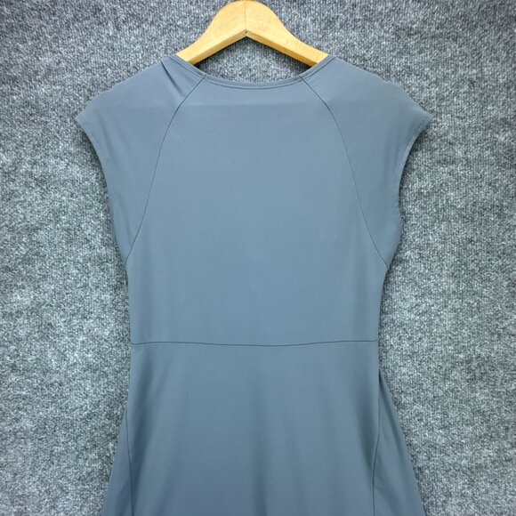Patagonia Bandha Twist Front Dress Womens Medium Gray Stretchy Flowy‎ Cap Sleeve - Picture 5 of 13